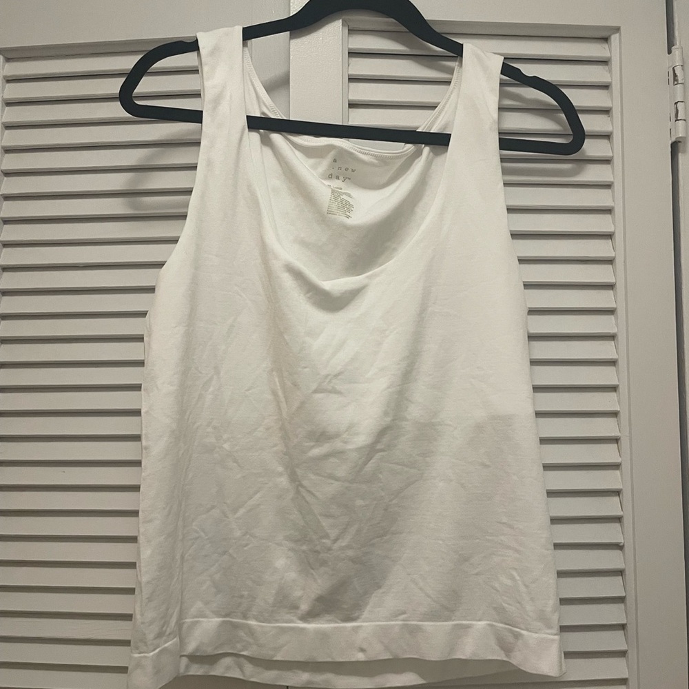 White Thick Tank with Built in Bra